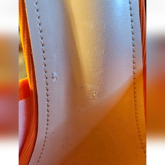 Women's Orange Cuccoo Block Heel Square Toe Slide Shoes Size 38 EU Pre-owned - Picture 8 of 12